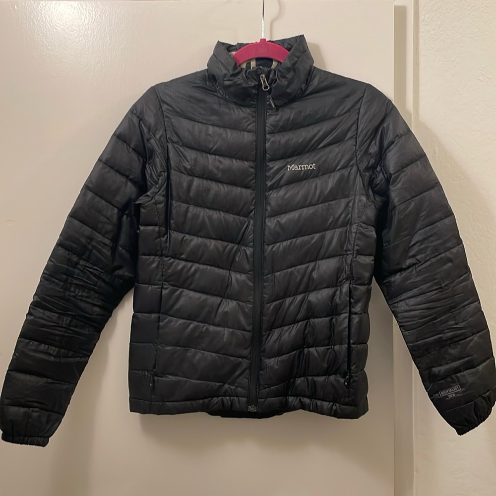 Marmot dark gray down jacket. Women’s Size Small. 800 fill. Mentalist TV Series.